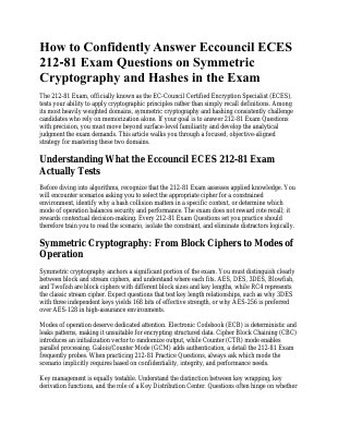 Eccouncil ECES 212-81 Exam Questions